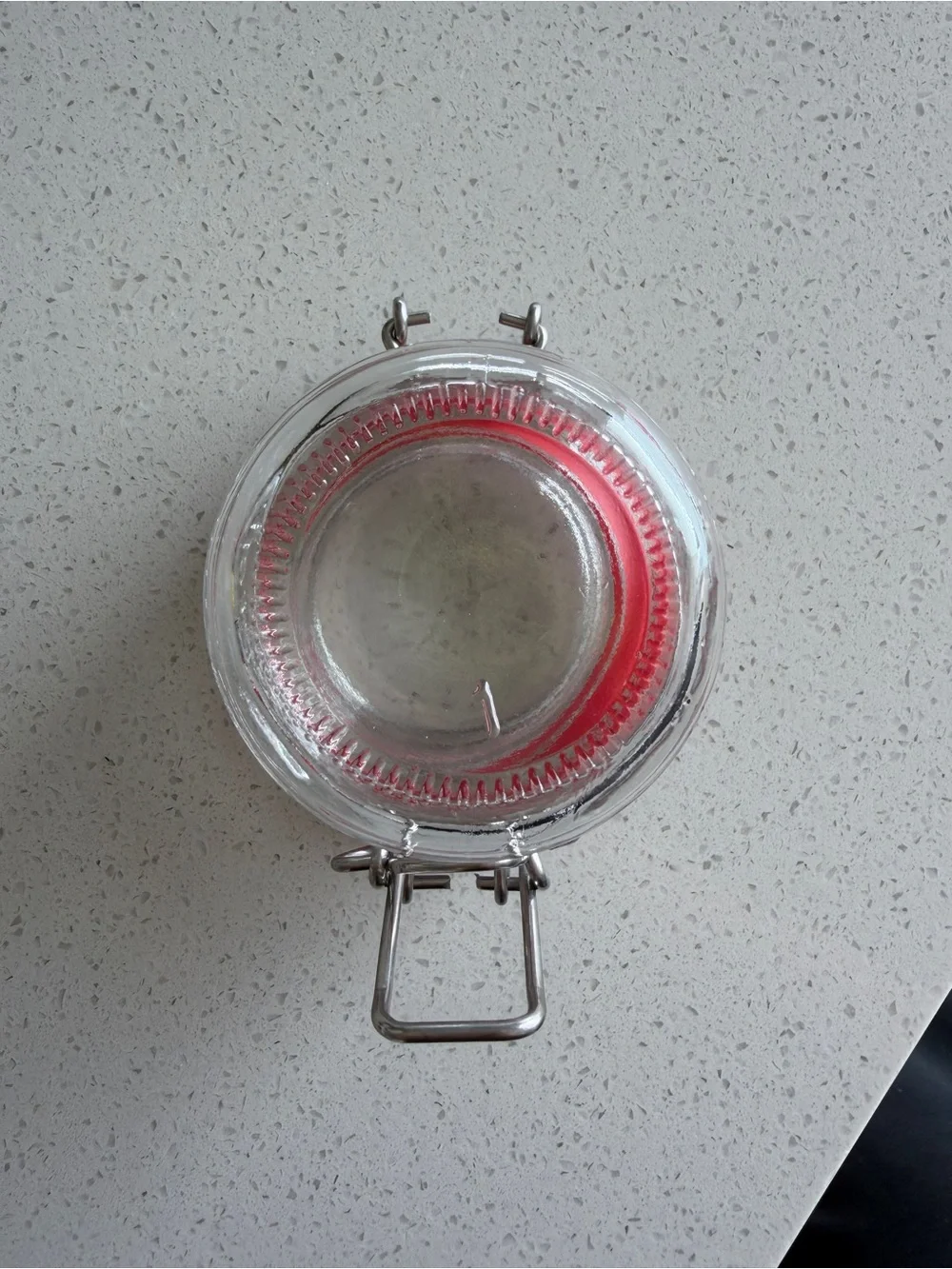 Supreme Glass Storage Jar with Red Seal and Clamp Lid